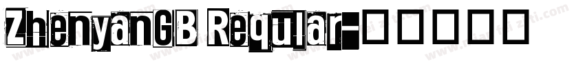 ZhenyanGB Reqular字体转换